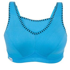 Glamorise 46G Cami-Sport Bra MEDIUM~IMPACT Wireless WICKS~U~DRY! Blue NEW